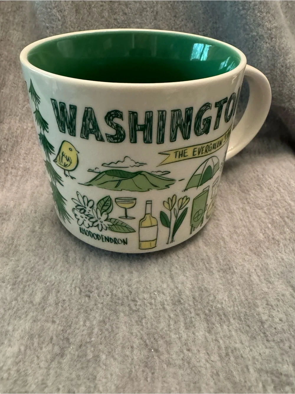 Starbucks Washington Green & White Been There Series Ceramic Mug